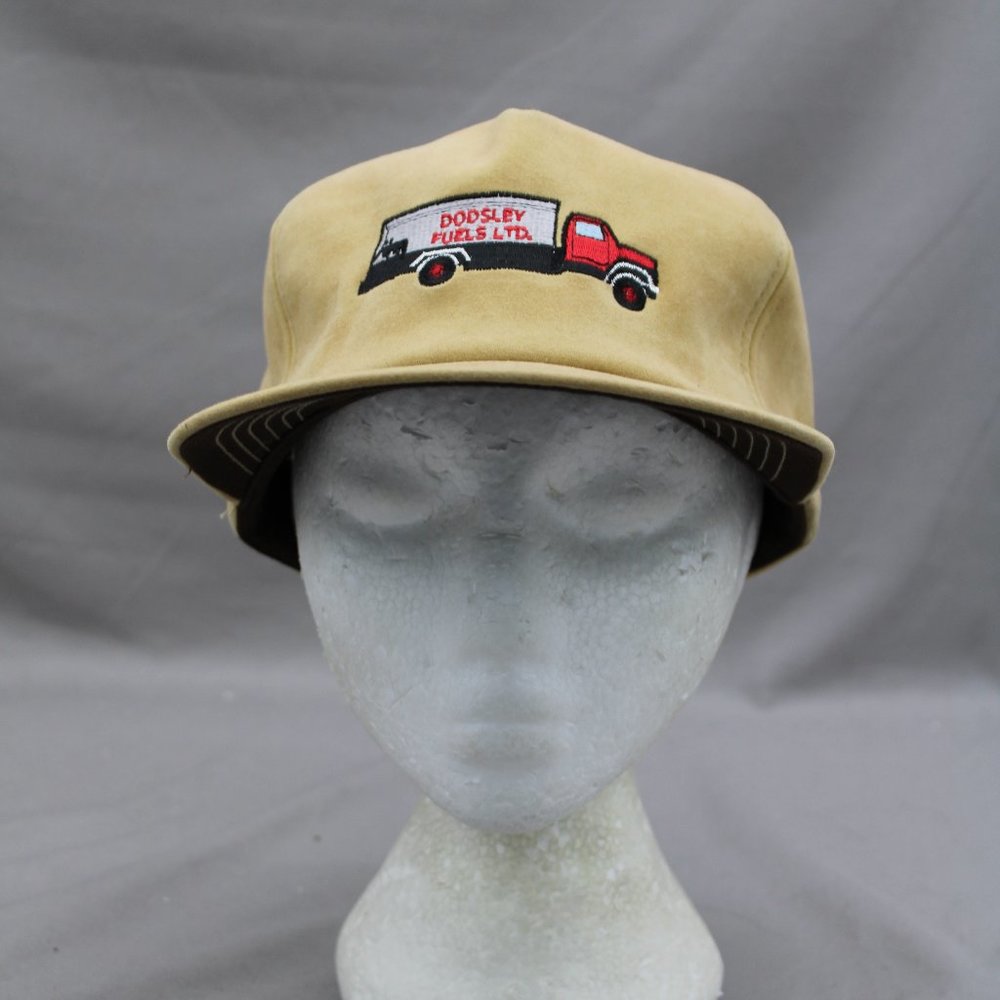 Vintage Faux Suede Farmer Hat - Dodsley Fuels by K Brand - Adult Snapback